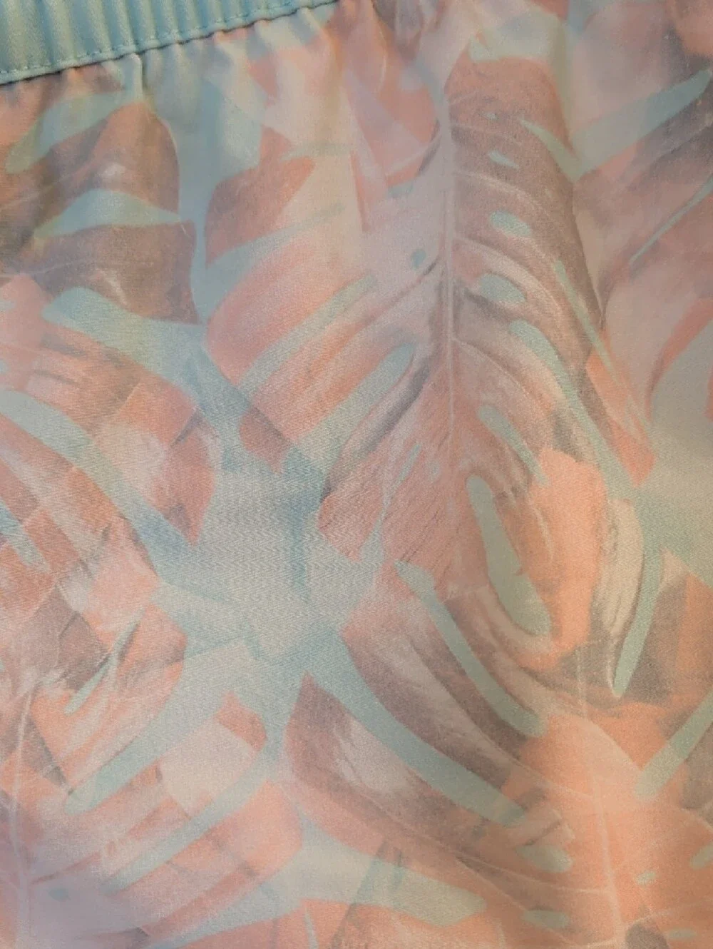 Salt Life Tropical Coral & Mint Leaf Print Athletic Shorts Size XL